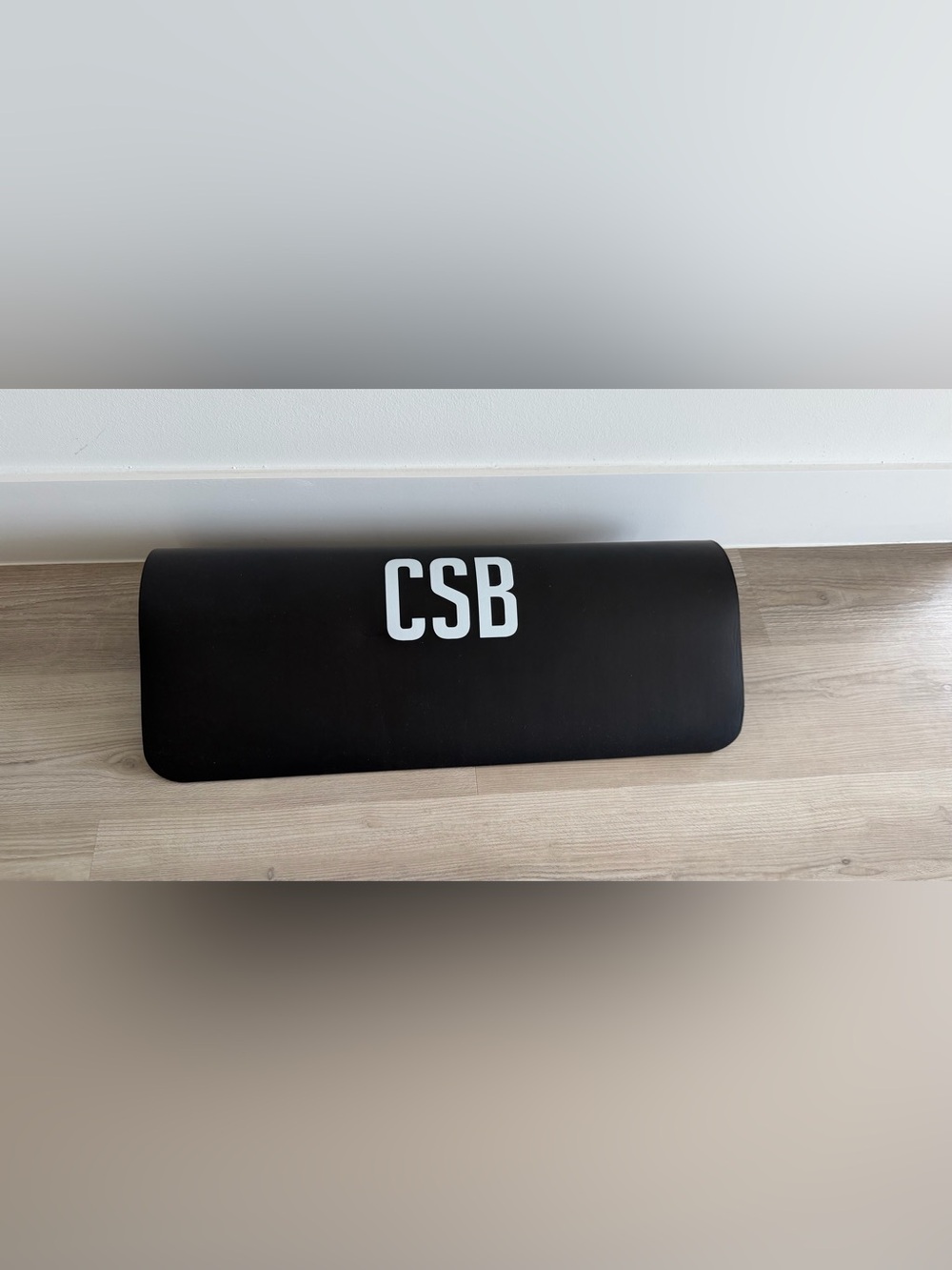 Crop Shop Boutique Black Yoga Mat With  CSB Logo Display